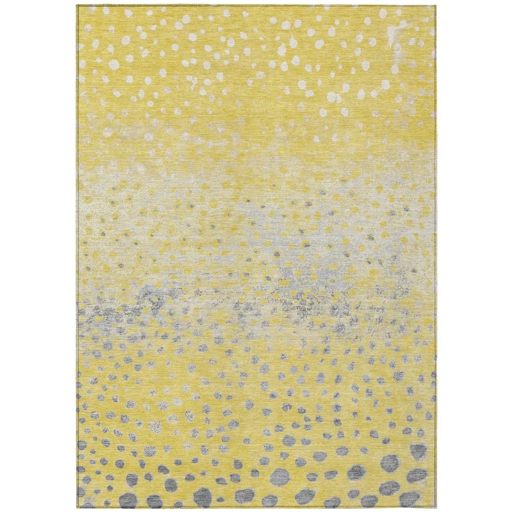 LOOMLAN Rugs Marilla Gold Washable Indoor-Outdoor Rug