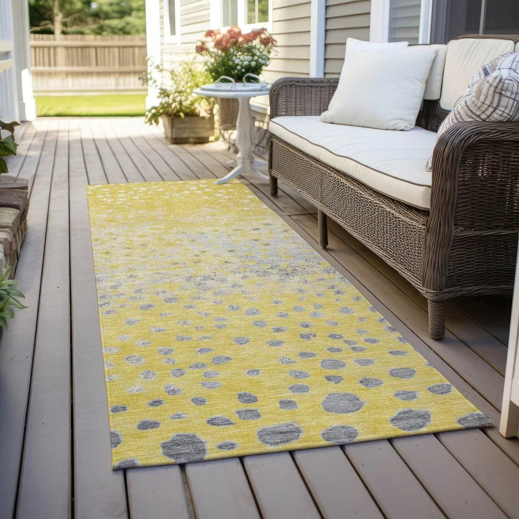 LOOMLAN Rugs Marilla Gold Washable Indoor-Outdoor Rug