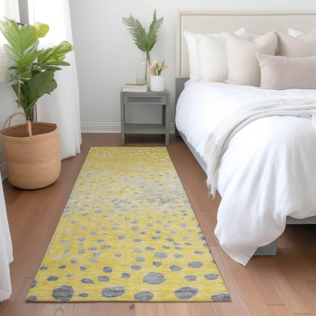 LOOMLAN Rugs Marilla Gold Washable Indoor-Outdoor Rug