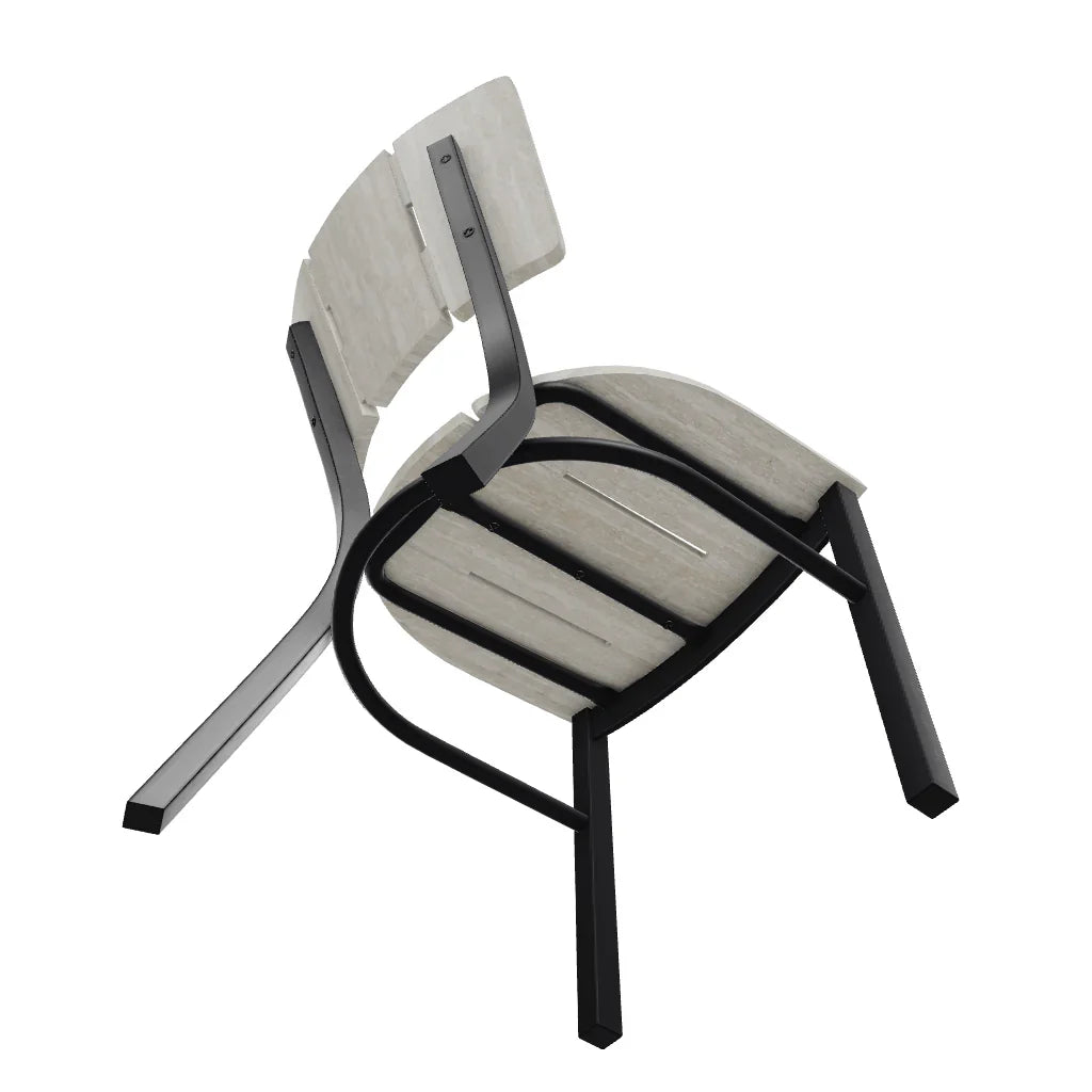 Telescope Marine Grade Polymer Aluminum Stacking Dining Chair