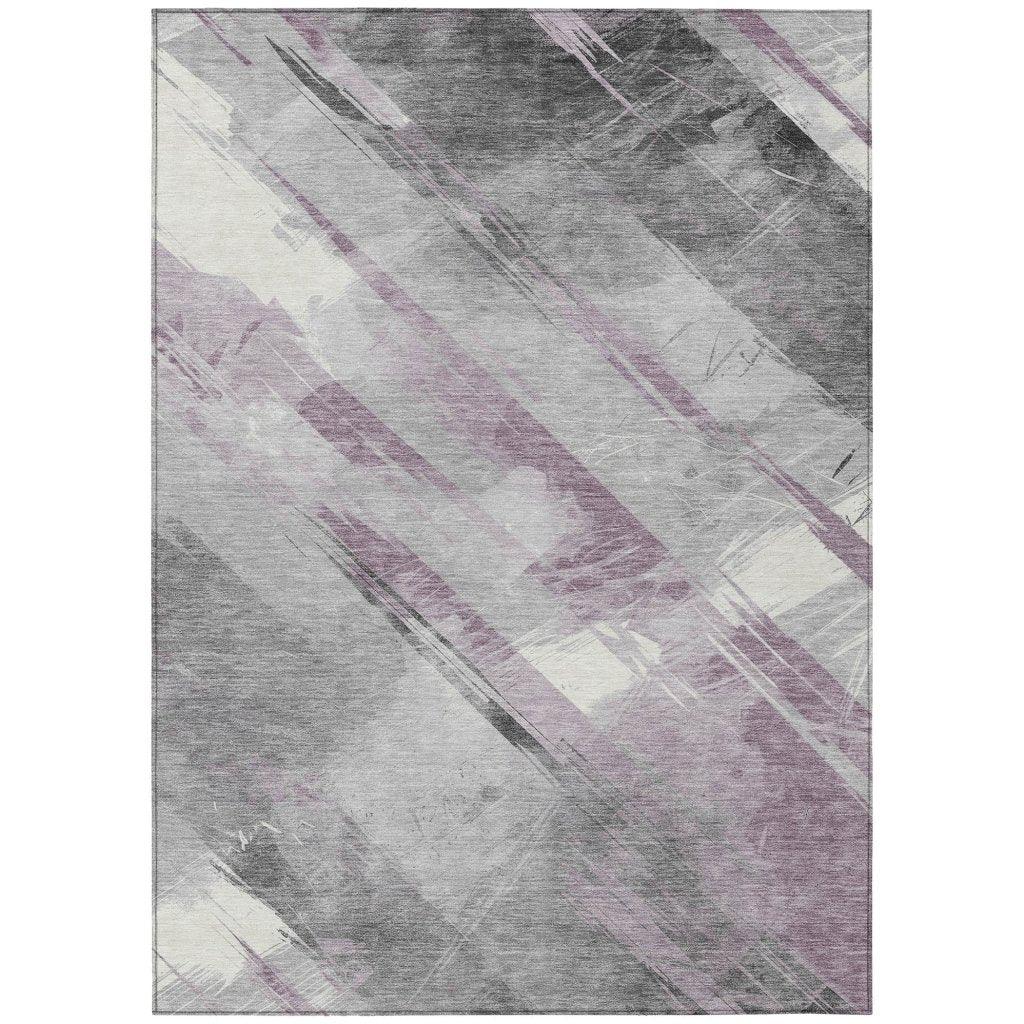 LOOMLAN Rugs Marisse Purple Washable Indoor-Outdoor Rug