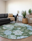 LOOMLAN Rugs Maroque Blue Washable Indoor-Outdoor Rug