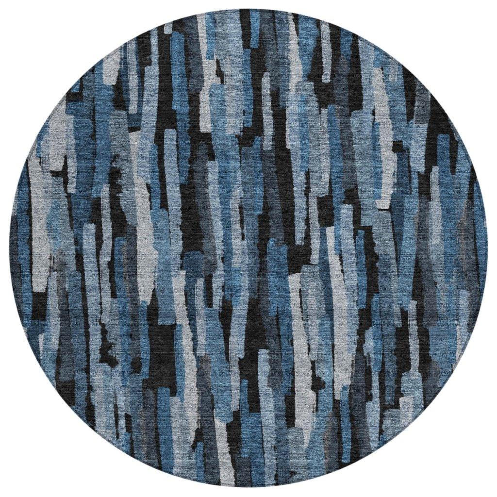 LOOMLAN Rugs Marrah Blue Washable Indoor-Outdoor Rug