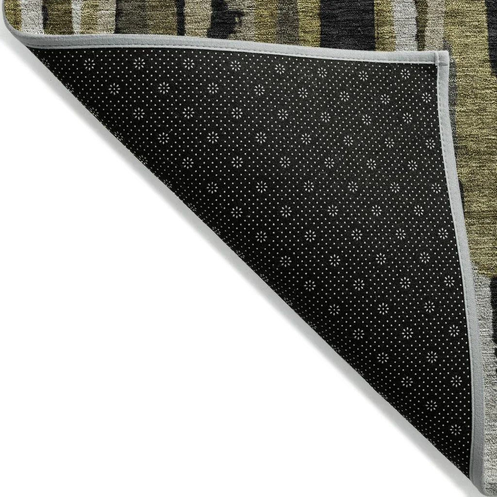 LOOMLAN Rugs Marrah Brown Washable Indoor-Outdoor Rug