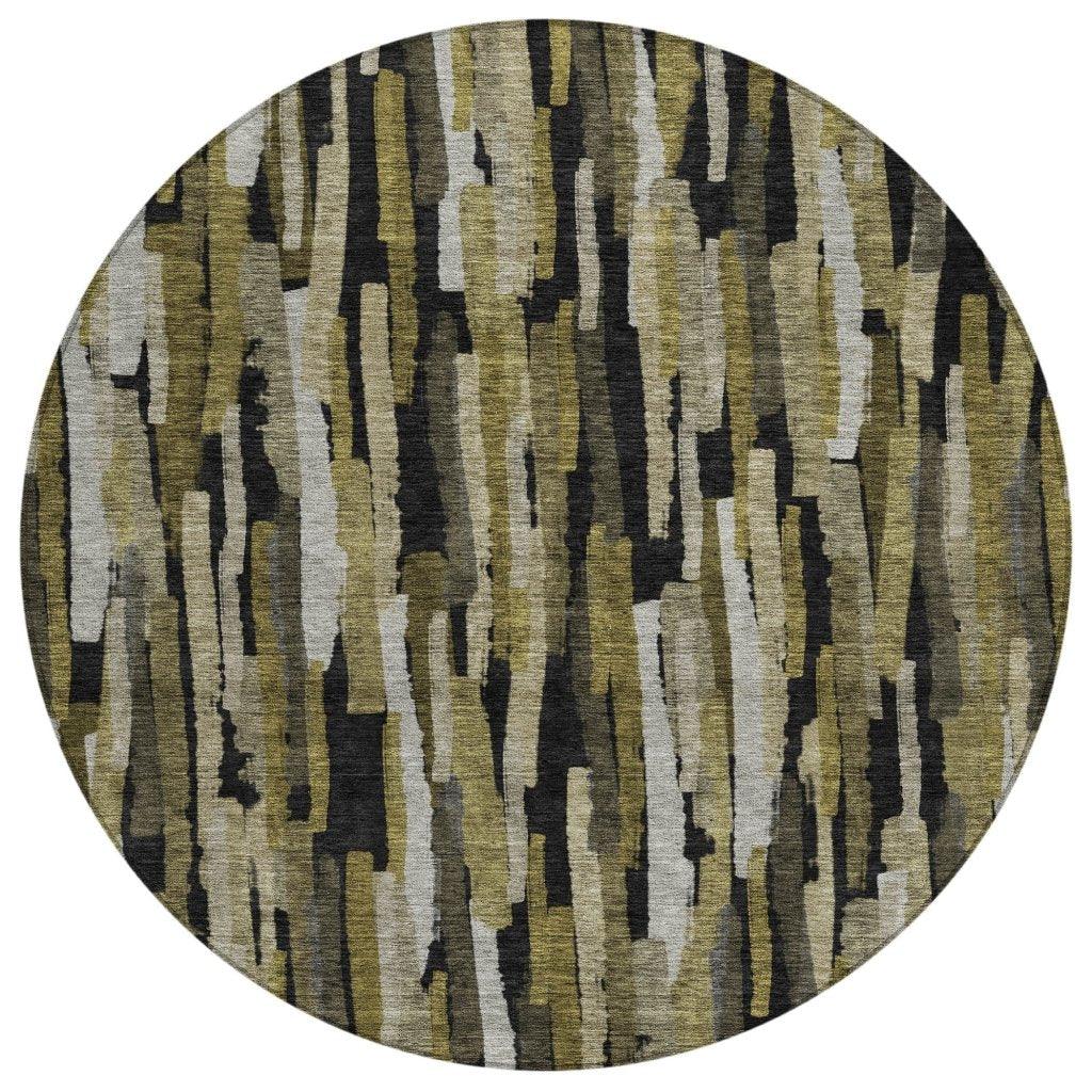 LOOMLAN Rugs Marrah Brown Washable Indoor-Outdoor Rug
