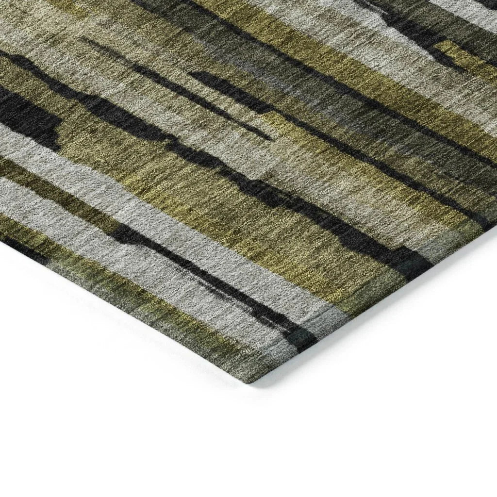 LOOMLAN Rugs Marrah Brown Washable Indoor-Outdoor Rug