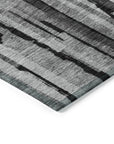 LOOMLAN Rugs Marrah Gray Washable Indoor-Outdoor Rug