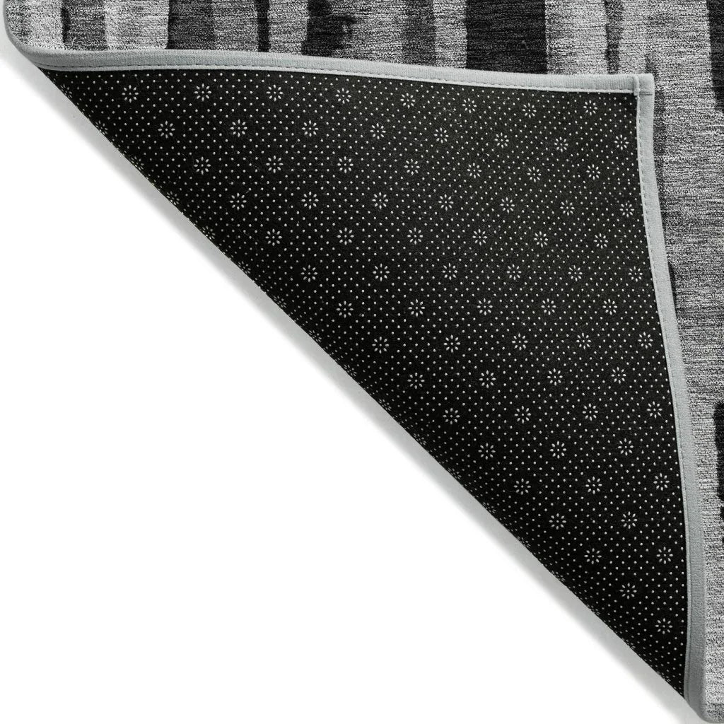 LOOMLAN Rugs Marrah Gray Washable Indoor-Outdoor Rug