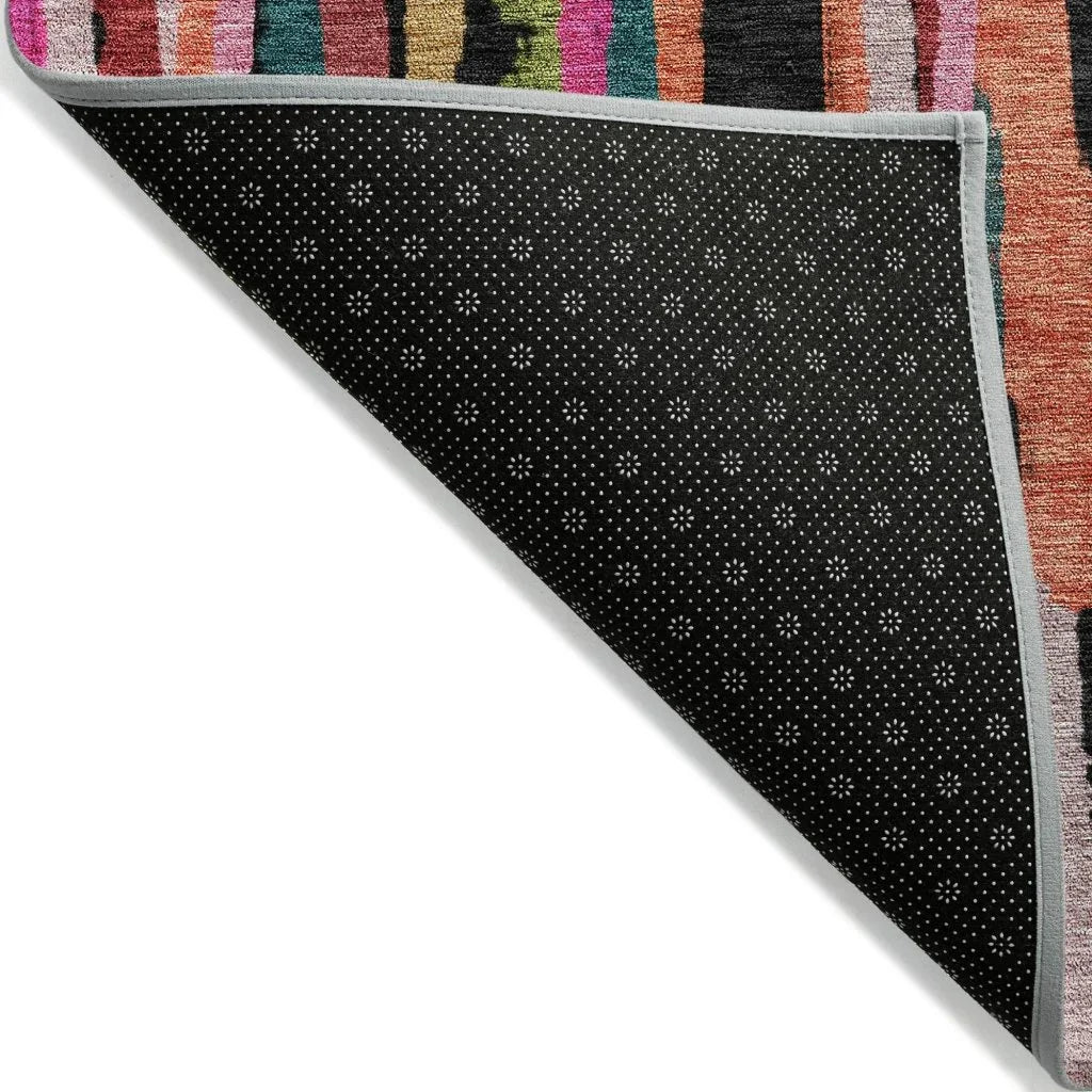 LOOMLAN Rugs Marrah Pink Washable Indoor-Outdoor Rug