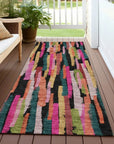 LOOMLAN Rugs Marrah Pink Washable Indoor-Outdoor Rug