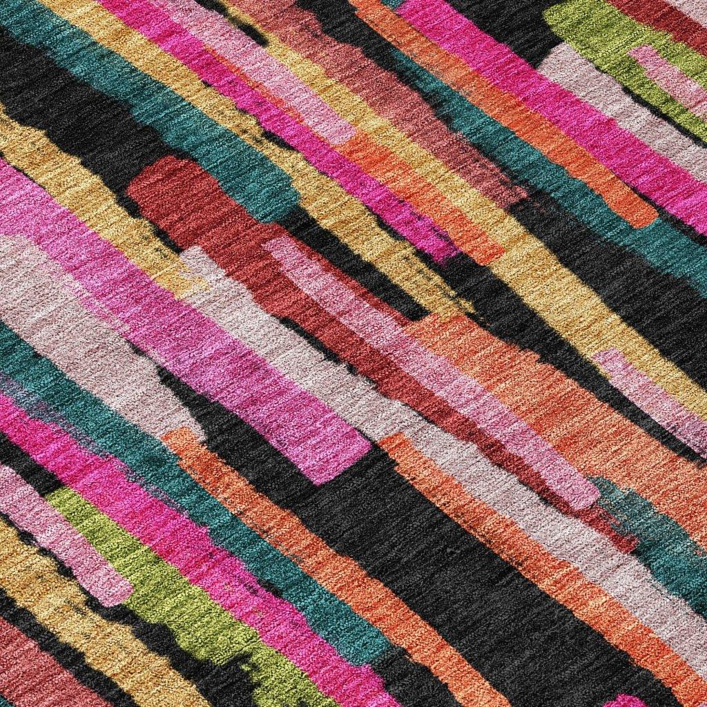 LOOMLAN Rugs Marrah Pink Washable Indoor-Outdoor Rug