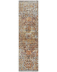 LOOMLAN Rugs Martha Orange Washable Indoor-Outdoor Rug