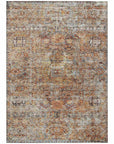 LOOMLAN Rugs Martha Orange Washable Indoor-Outdoor Rug