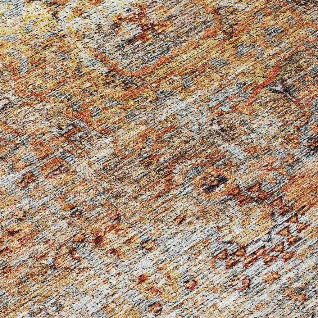 LOOMLAN Rugs Martha Orange Washable Indoor-Outdoor Rug