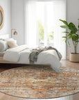 LOOMLAN Rugs Martha Orange Washable Indoor-Outdoor Rug