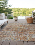 LOOMLAN Rugs Martha Orange Washable Indoor-Outdoor Rug