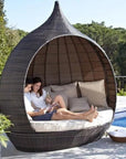 Martinique Beach Daybed Brown & Beige - LOOMLAN - Zuo Modern - Outdoor Daybeds