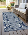 LOOMLAN Rugs Maruna Blue Washable Indoor-Outdoor Rug
