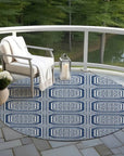 LOOMLAN Rugs Maruna Blue Washable Indoor-Outdoor Rug