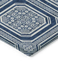 LOOMLAN Rugs Maruna Blue Washable Indoor-Outdoor Rug