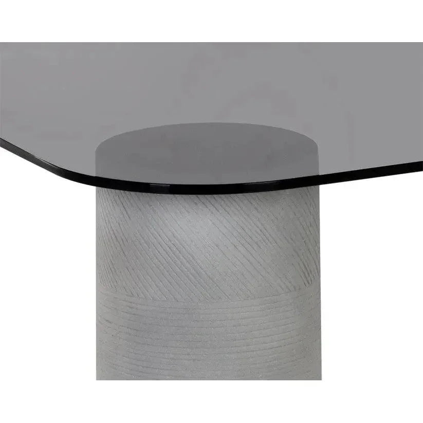Maude Coffee Table Sleek d Glass & Concrete - LOOMLAN - SUNPAN - Outdoor Coffee Tables