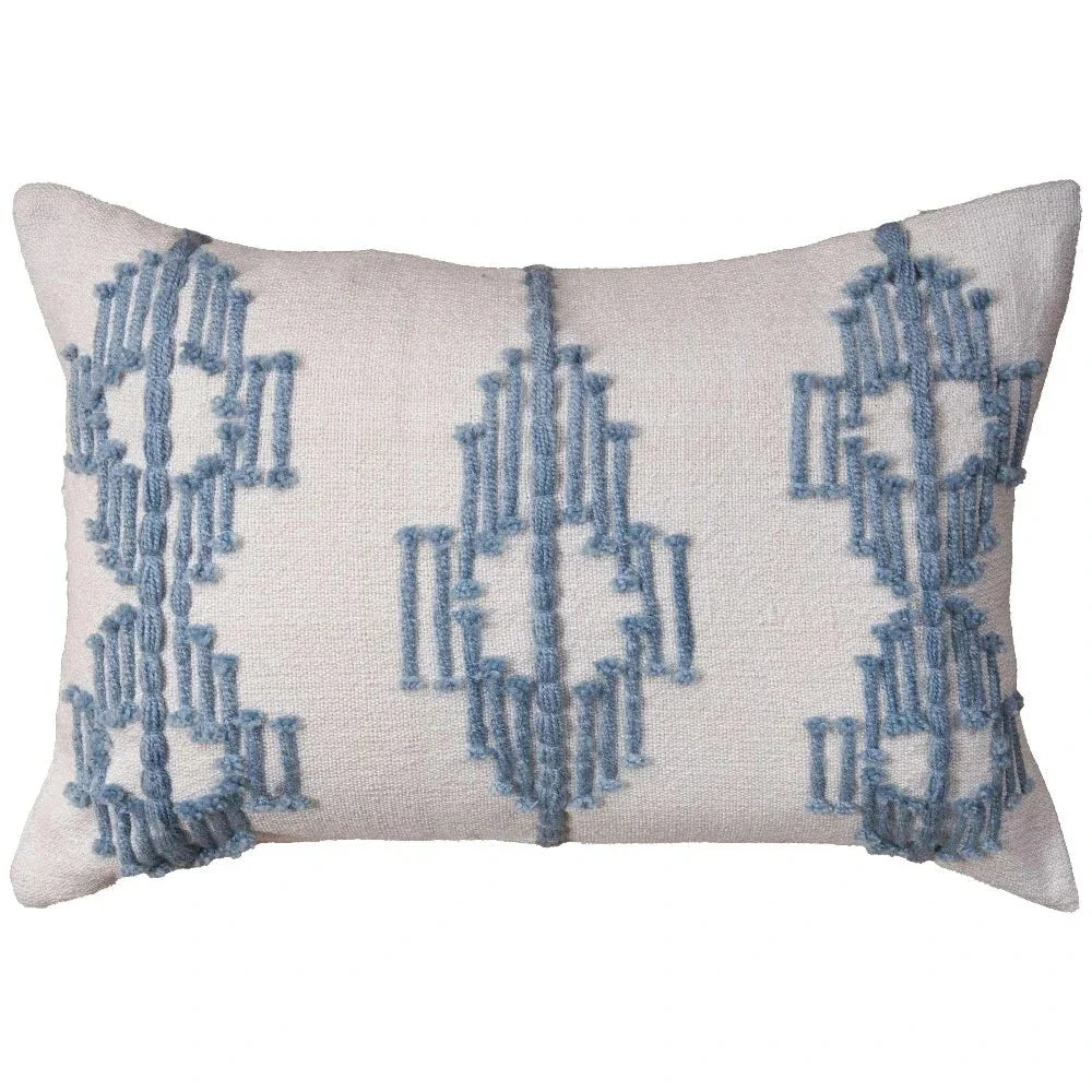 LOOMLAN Medallion Blue Lumbar Outdoor Pillow