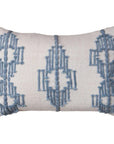 LOOMLAN Medallion Blue Lumbar Outdoor Pillow
