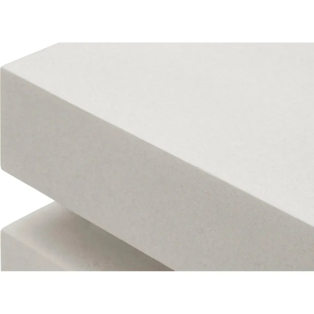 Seasonal Living Meditation Block Short - White Outdoor End Table