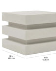 Seasonal Living Meditation Block Short - White Outdoor End Table