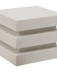 Seasonal Living Meditation Block Short - White Outdoor End Table