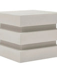 Seasonal Living Meditation Block Short - White Outdoor End Table