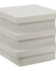 Seasonal Living Meditation Block Tall - White Outdoor Accent Table