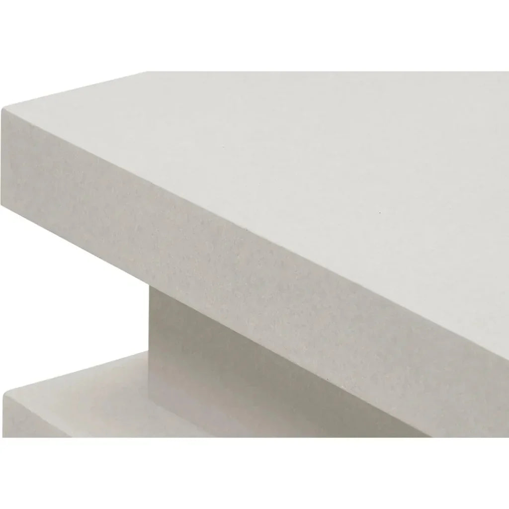 Seasonal Living Meditation Block Tall - White Outdoor Accent Table