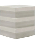 Seasonal Living Meditation Block Tall - White Outdoor Accent Table