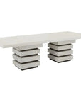Seasonal Living Meditation Rectangle  White Outdoor Dining Table
