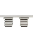 Seasonal Living Meditation Rectangle  White Outdoor Dining Table