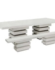 Seasonal Living Meditation Rectangle  White Outdoor Dining Table