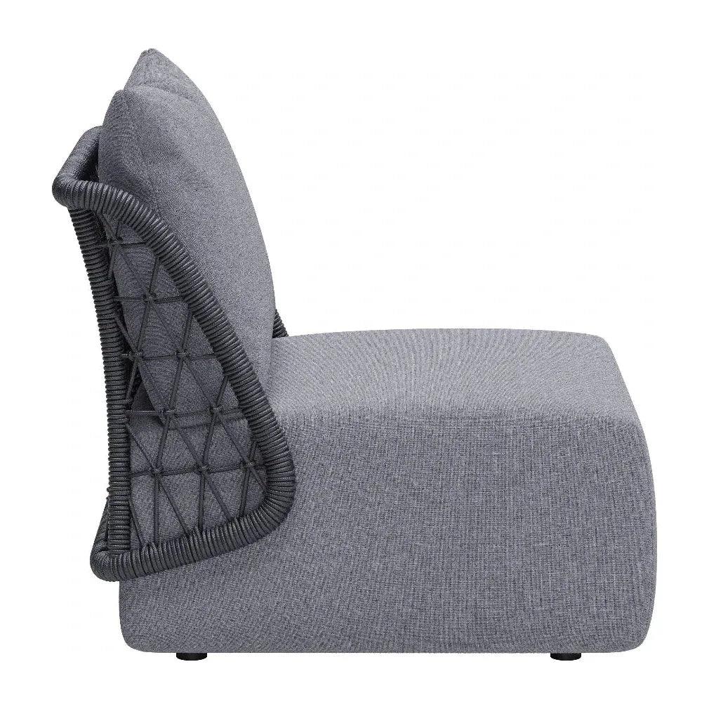 Mekan Gray Armless Accent Chair - LOOMLAN - Zuo Modern - Outdoor Accent Chairs