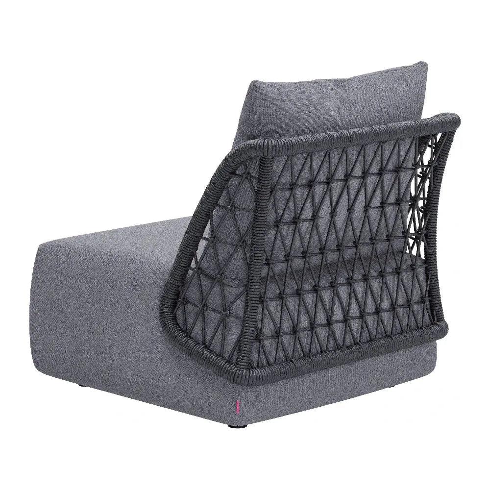 Mekan Gray Armless Accent Chair - LOOMLAN - Zuo Modern - Outdoor Accent Chairs