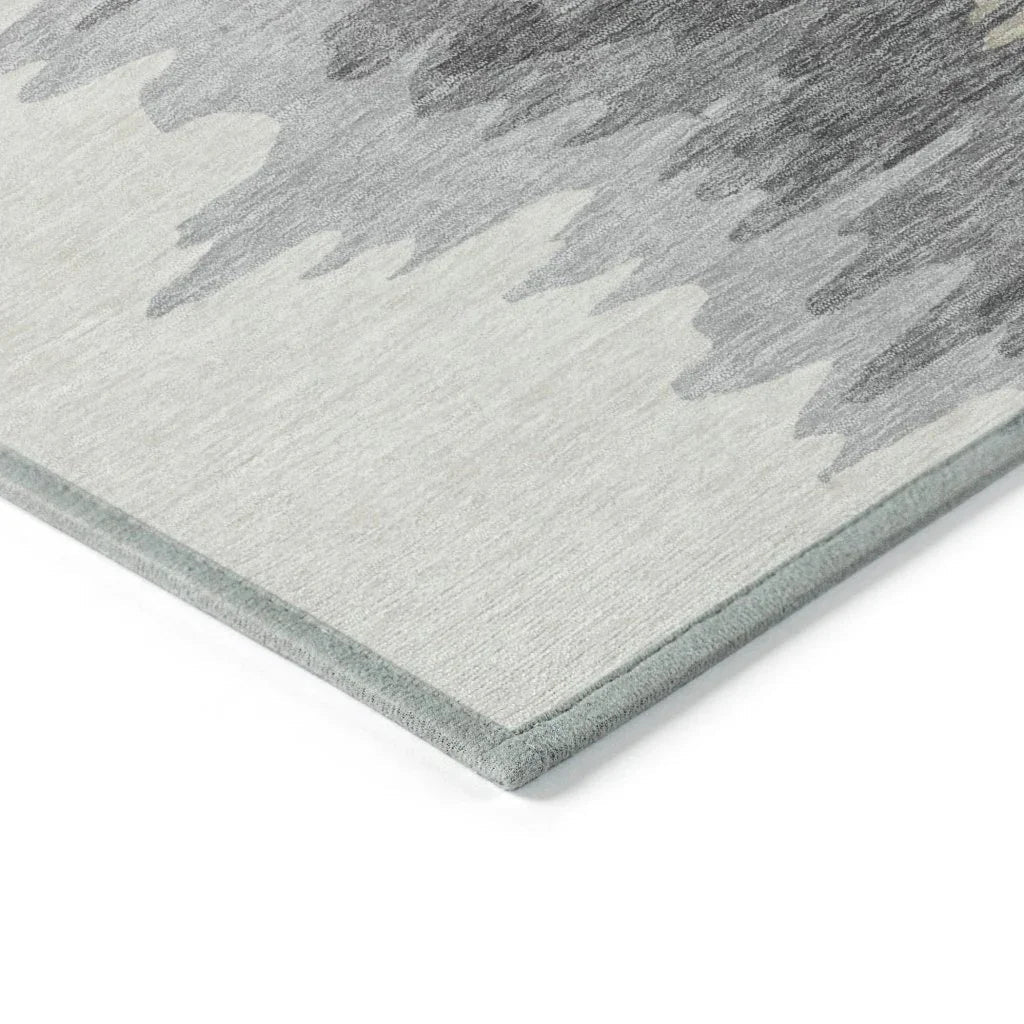 LOOMLAN Rugs Meleya Black Washable Indoor-Outdoor Rug