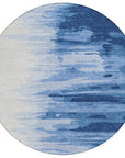 LOOMLAN Rugs Meleya Blue Washable Indoor-Outdoor Rug
