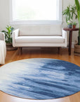 LOOMLAN Rugs Meleya Blue Washable Indoor-Outdoor Rug