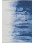 LOOMLAN Rugs Meleya Blue Washable Indoor-Outdoor Rug
