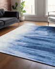 LOOMLAN Rugs Meleya Blue Washable Indoor-Outdoor Rug