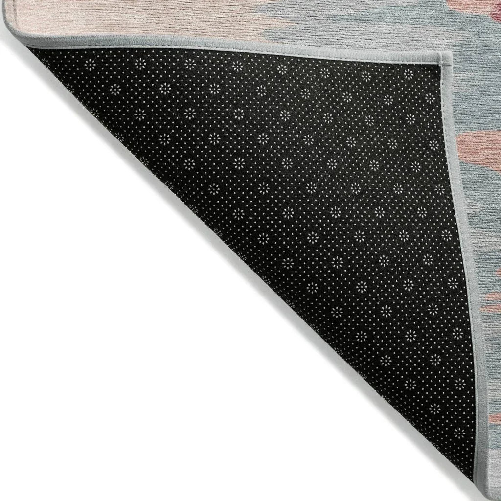 LOOMLAN Rugs Meleya Coral Washable Indoor-Outdoor Rug