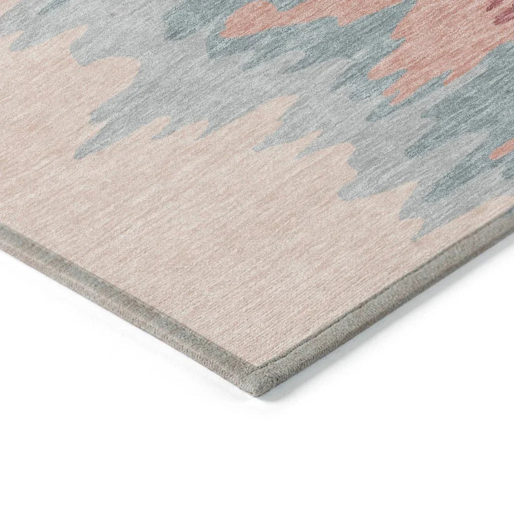 LOOMLAN Rugs Meleya Coral Washable Indoor-Outdoor Rug