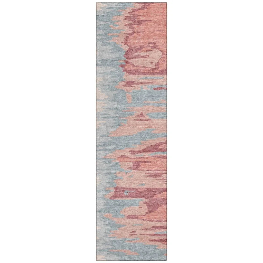 LOOMLAN Rugs Meleya Coral Washable Indoor-Outdoor Rug