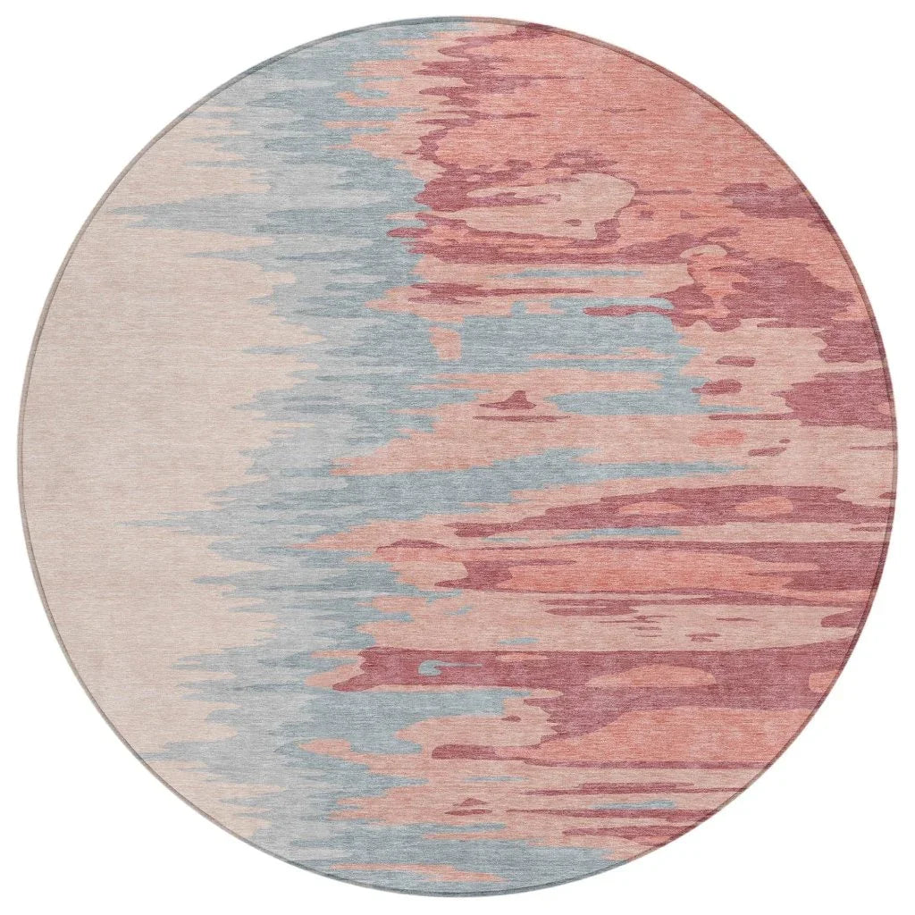 LOOMLAN Rugs Meleya Coral Washable Indoor-Outdoor Rug