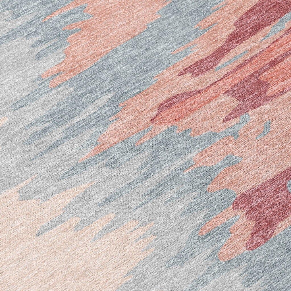 LOOMLAN Rugs Meleya Coral Washable Indoor-Outdoor Rug