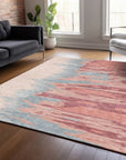 LOOMLAN Rugs Meleya Coral Washable Indoor-Outdoor Rug